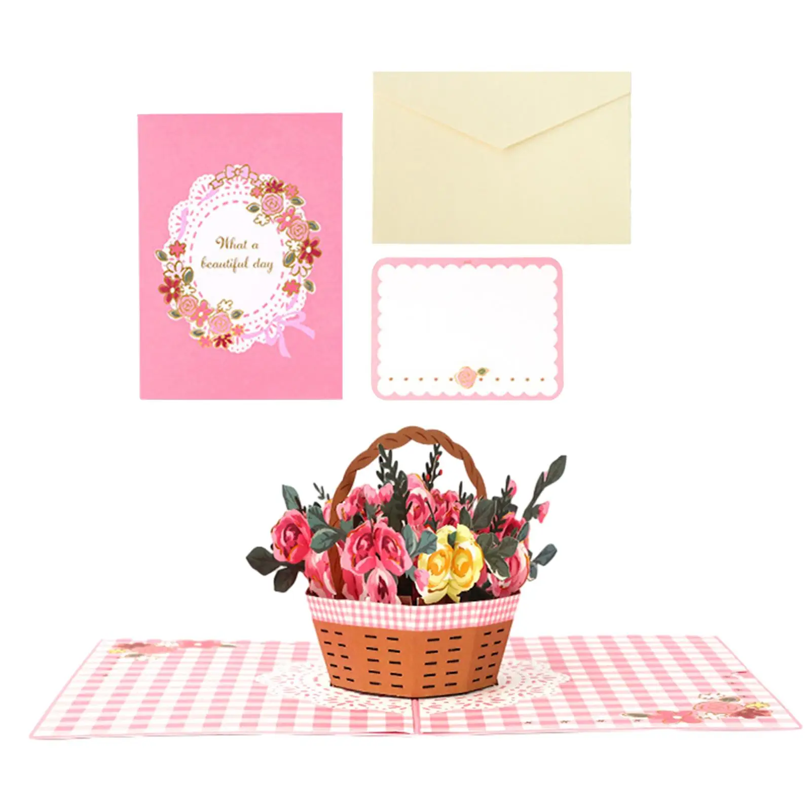 3D Popup Card Valentines Day Card Flower All Occasion 3D Popup Greeting Card Anniversary Card for Spring Anniversary Teacher