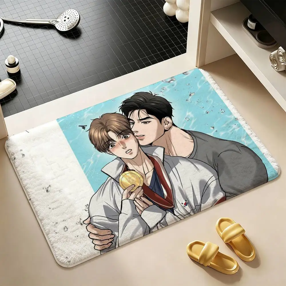 Bl M-anhwa Jinx Joo Jaekyung Kim Dan Shower Room Absorbent Small Floor Mat Soft Comfortable Decorative Foot Mat