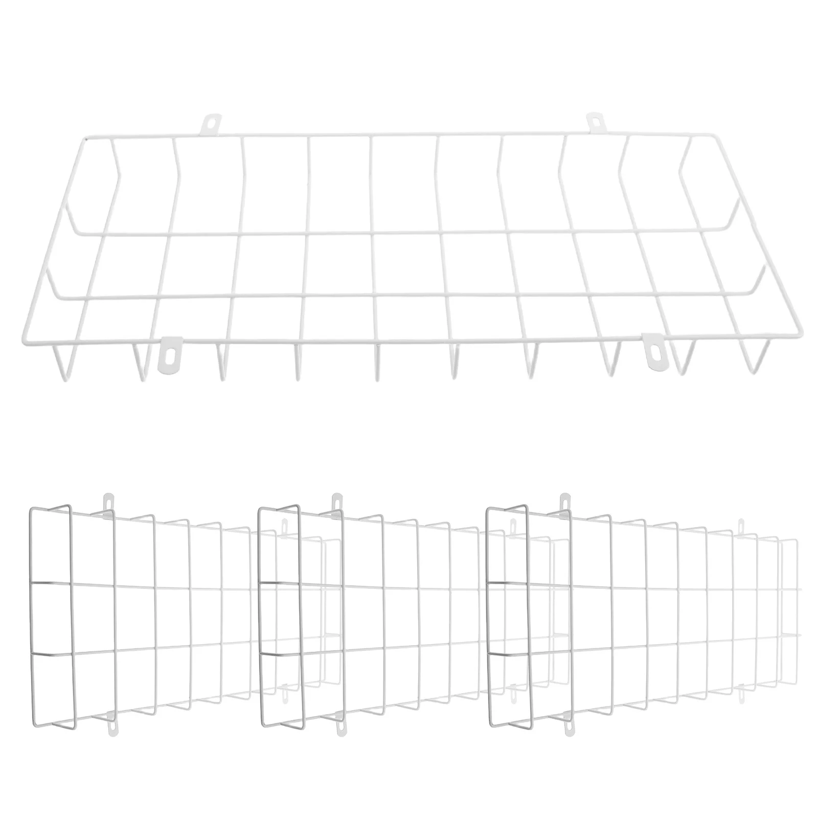 4pcs Emergency Light Protective Cage Rectangular Metal Wire Guard For Outdoor Industrial Use Impact Resistant Uv Proof Quick
