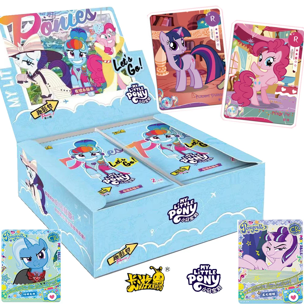 Layou grosir My Little Pony koleksi kartu untuk anak-anak langka kualitas tinggi kaya warna tingkat kartu panduan mainan hadiah ulang tahun