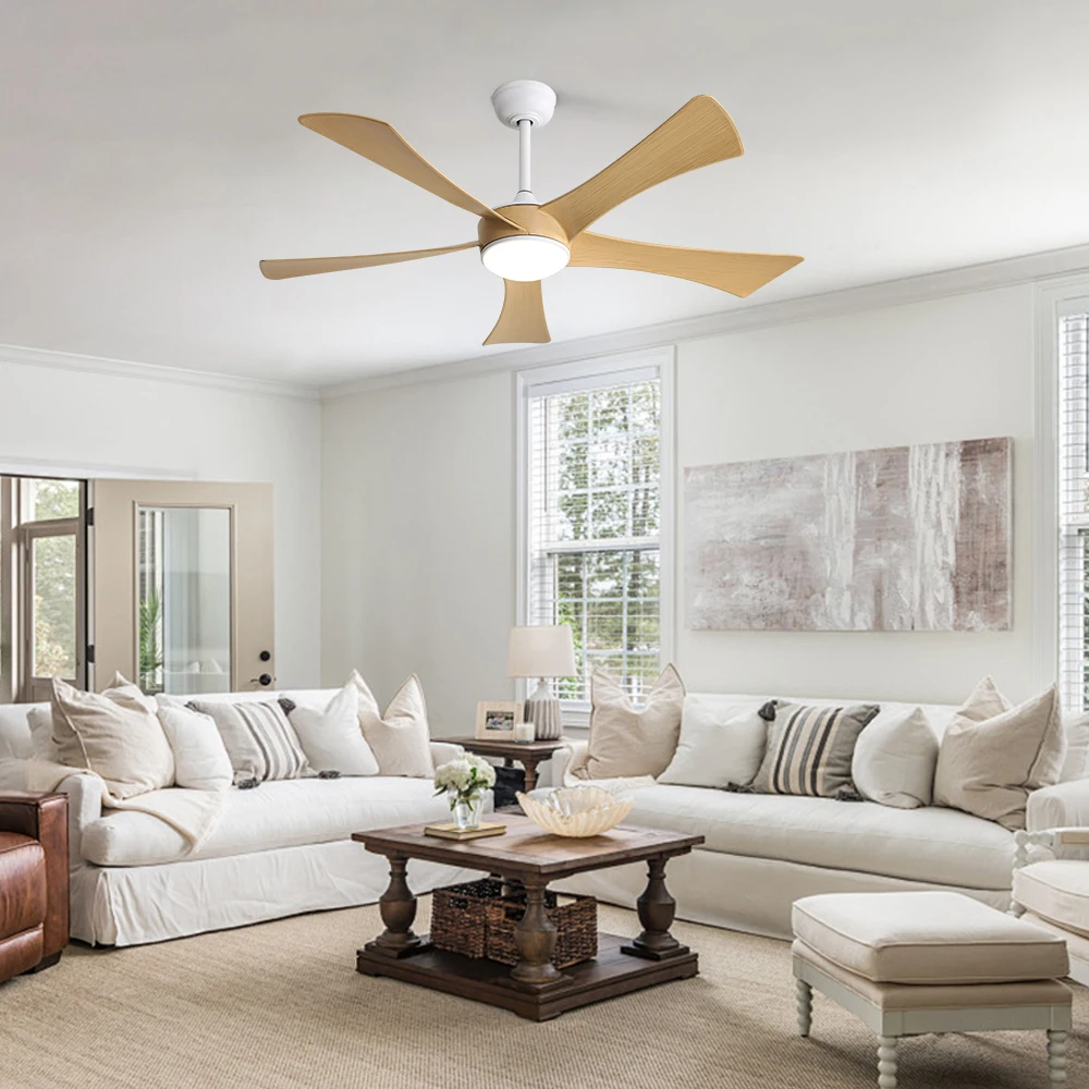 Sofucor Modern 52-inch ceiling fan with LED DC 6-speed high wind speed with remote control