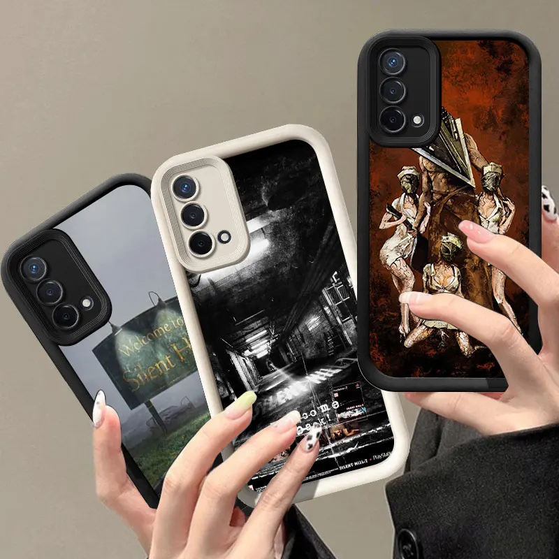 Horror Silent Hill Phone Case For OPPO Realme C55 C63 C65 C67 Reno 10 11 12 13 Pro Plus A16 A17 A58 A74 A78 A98