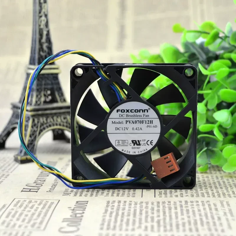 Foxconn PVA070F12H 12V 0.42A 7cm 7020 4-wire PWM CPU Fan for Foxconn