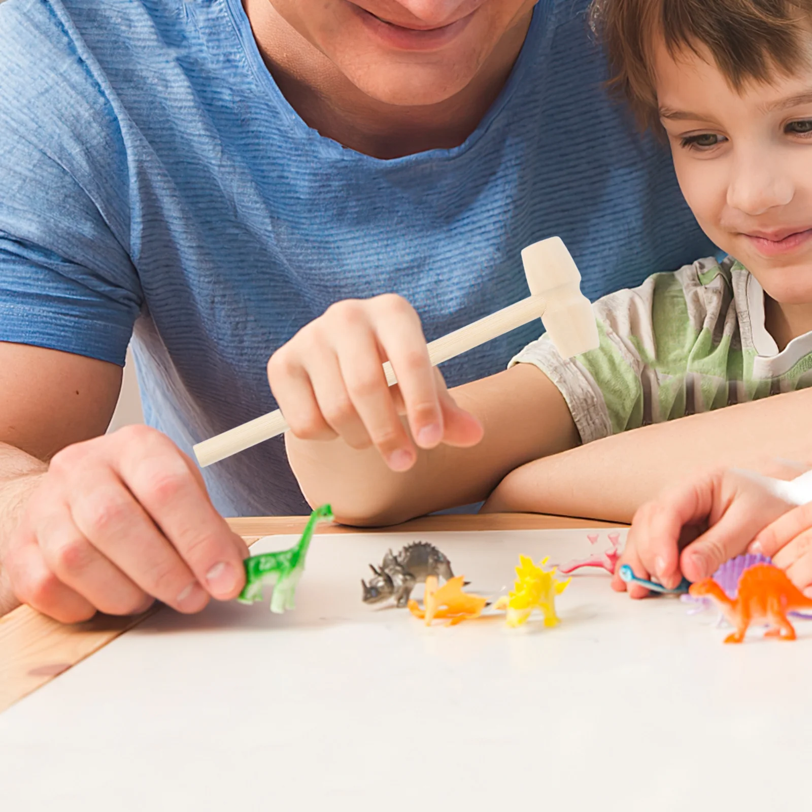 ค้อนไม้ 50 ชิ้นสำหรับเด็ก ทนทานและจับง่าย เหมาะสำหรับพัฒนาทักษะการเคลื่อนไหวและความคิดสร้างสรรค์ ค้อนขนาดเล็ก