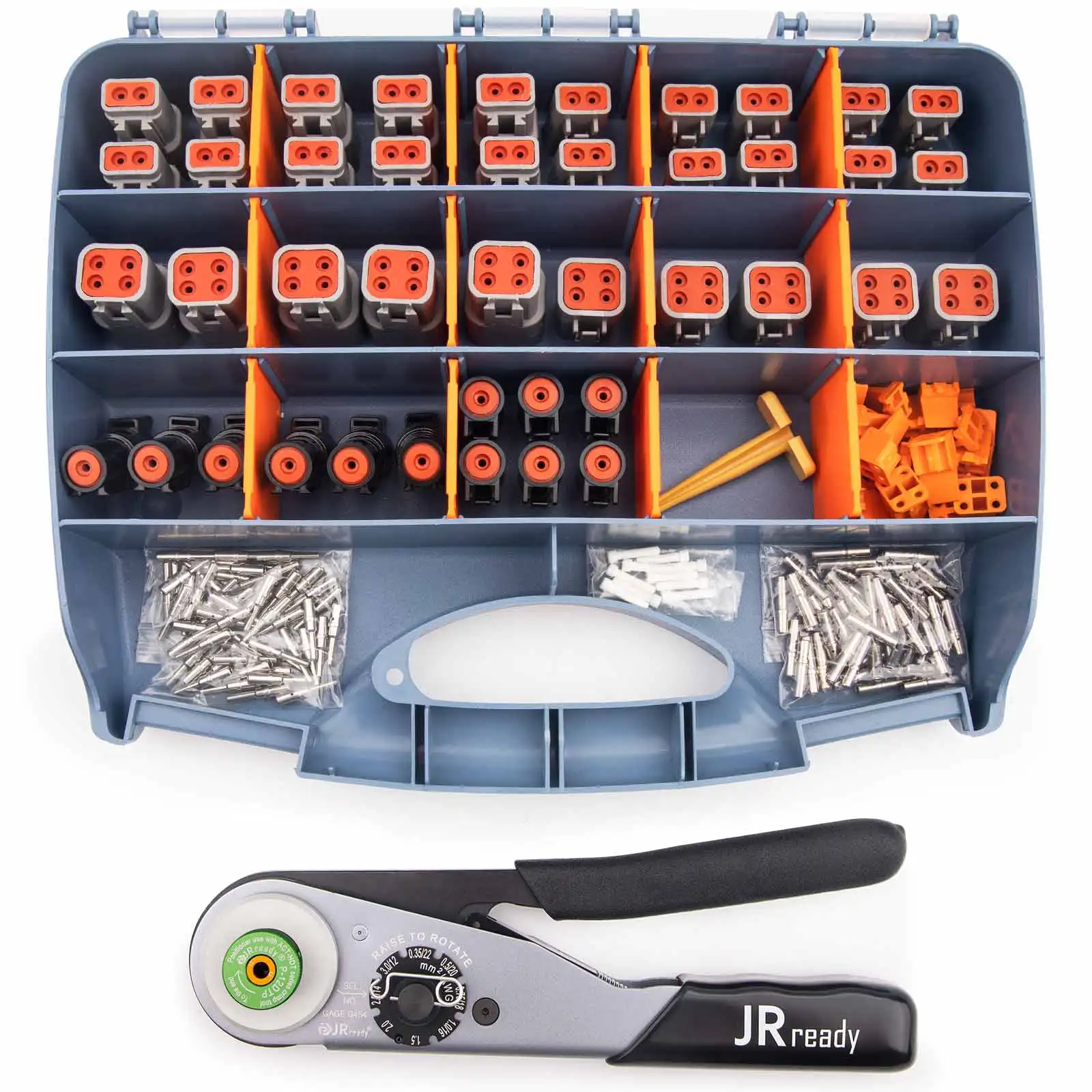 JRready DTP&DTHD Deutsch Connector Crimp Tool Kit ST6361 Contains DTP 2,4 Pin and DTHD 1 Pin Automotive Electrical Connectors