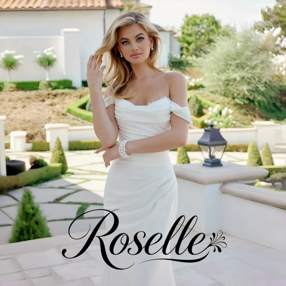 ROSELLE Strapless Off Shoulder Mermaid Elegant Wedding Dress Pleat Open Back Sweep Train 2026 Bridal Customized свадебное платье