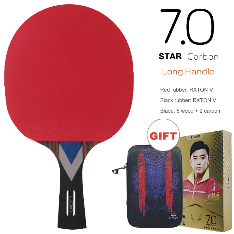 Loki RXTON R-Serie 5/6/7 Star Tischtennisschläger Carbon Balance Offensive Ping-Pong-Schläger Professioneller Hohlgriff 7