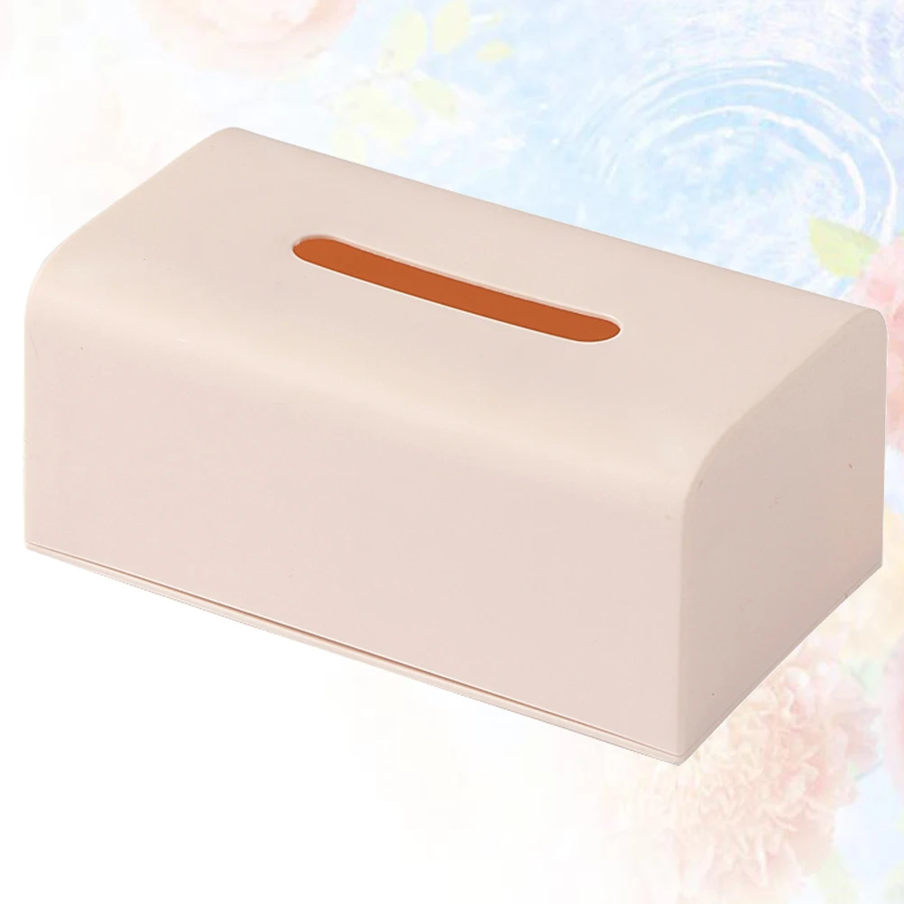 

Plastic Tissue Holder Storage Box Concise Desktop Paper Napkin Box Storage Container for Living Room (Large Size, Pink)