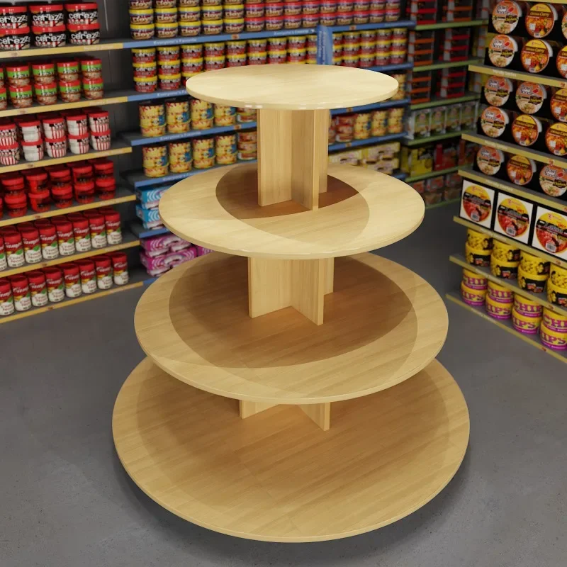 Gifts Supermarket Shelves Stack Head Rack Grain and Oil Display Stand Middle Island Cabinet Display Rack Bank Round Booth Multif