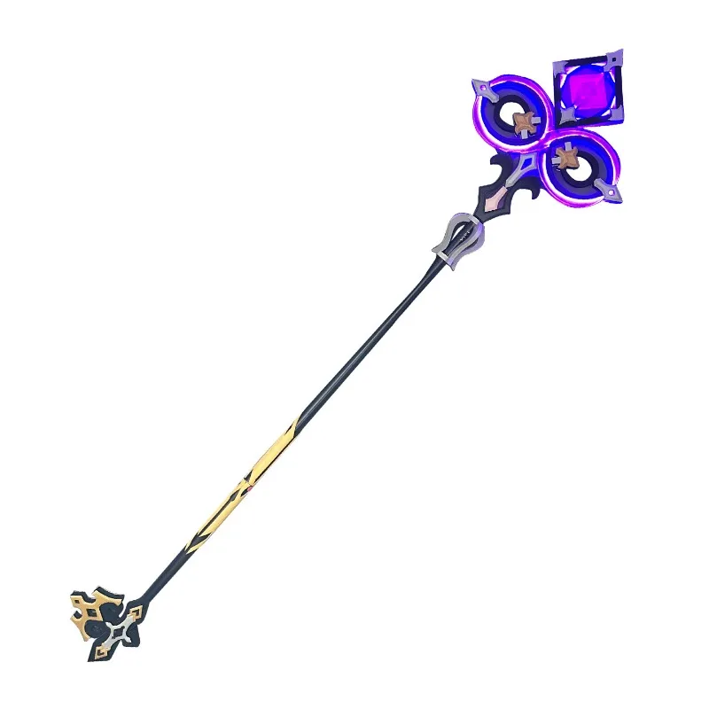 

cos props, big black tower cane, staff, cosplay props can shine