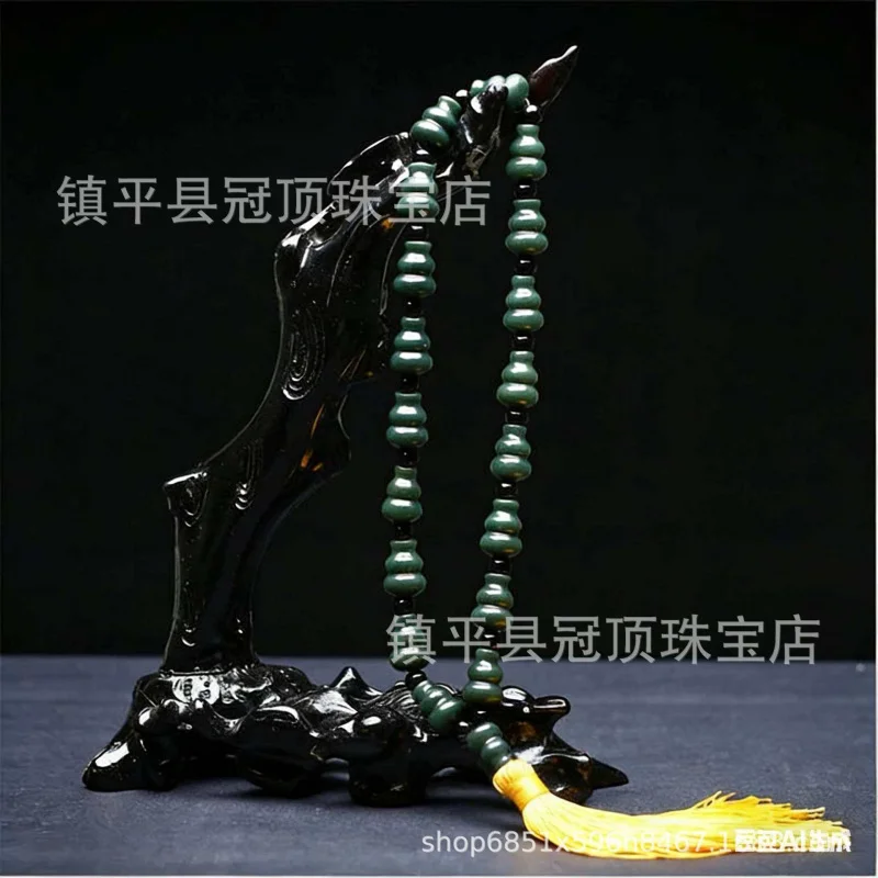 

Натуральные бусины Будды из нефрита Хэтянь Цинцинхай, подвеска для автомобиля, игровой нефритовый браслет