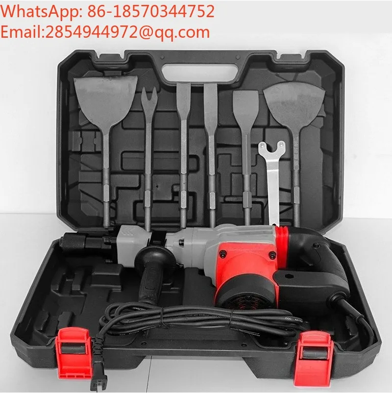110V High Power Demolition Hammer 6Pcs Copper Disassembly Tool Kit for Waste Motor Copper Wire Stripping
