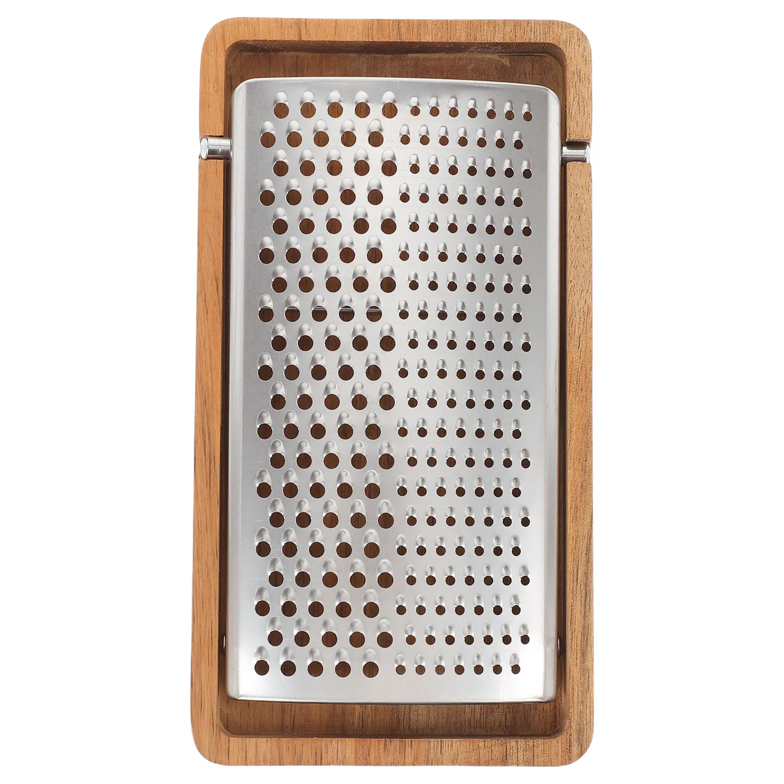 Stainless Steel Cheese Grater Box Wooden Base Non-Slip Kitchen Grater Gadget Citrus Zester Vegetable Shredder Food Prep