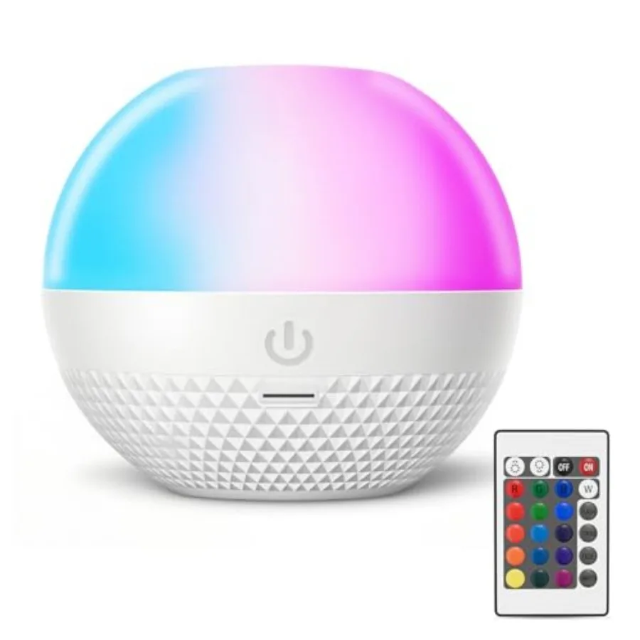 

Night Light, Dimmable Touch Lamp for Bedroom, 16 RGB Colors, 5 Brightness, Portable Rechargeable Bedside Table Lamp for Baby Nu