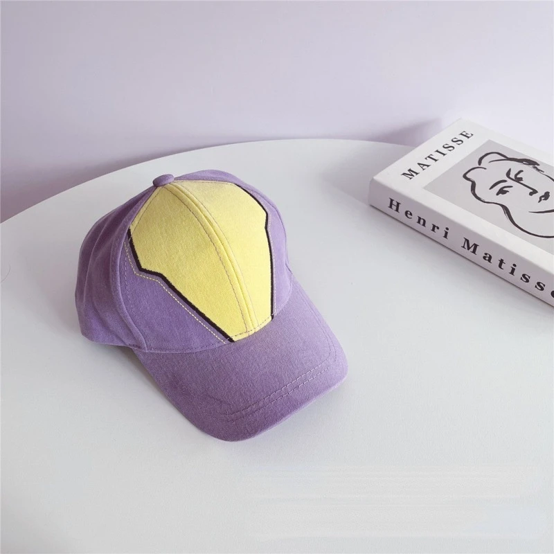 Casquette de Baseball pour bébé, classique, blocage de couleur, pour l\'extérieur, pour garçons et filles, à visière froncée, Street, Hip-hop,