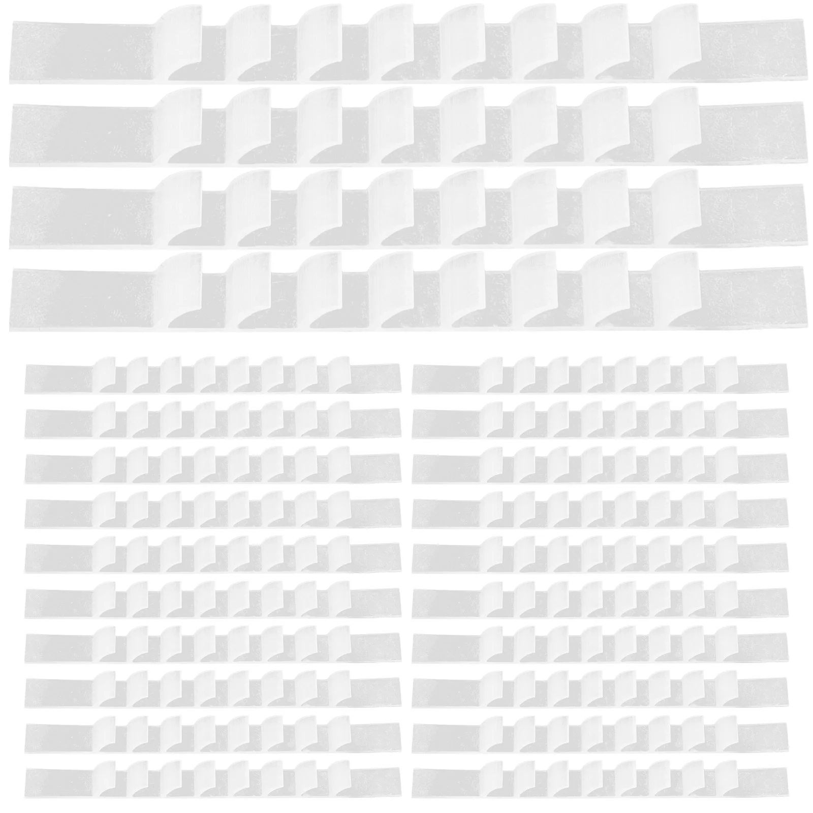 

100 Pcs Hanger Anti-slip Strip Sufficient Quantity Strips Silicone Clothes Household Grip White Silica Gel Closet Supplies