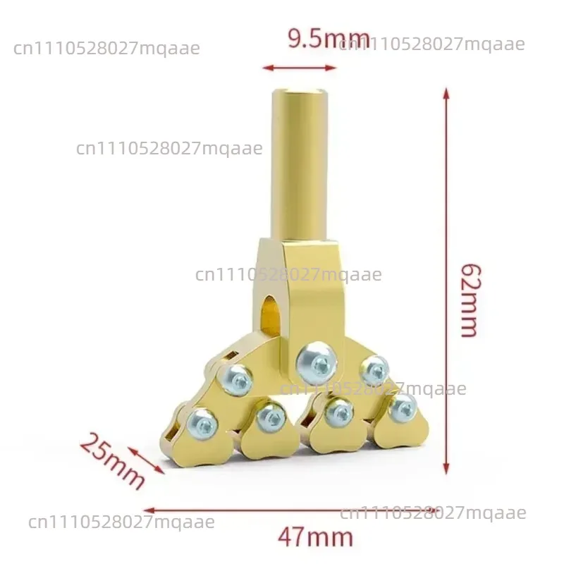 1Pcs Brass Guitar Thread Installation Pressure Head with Adapt Variable Curvature Guitar Fractal Pusher  Fret Press Tool