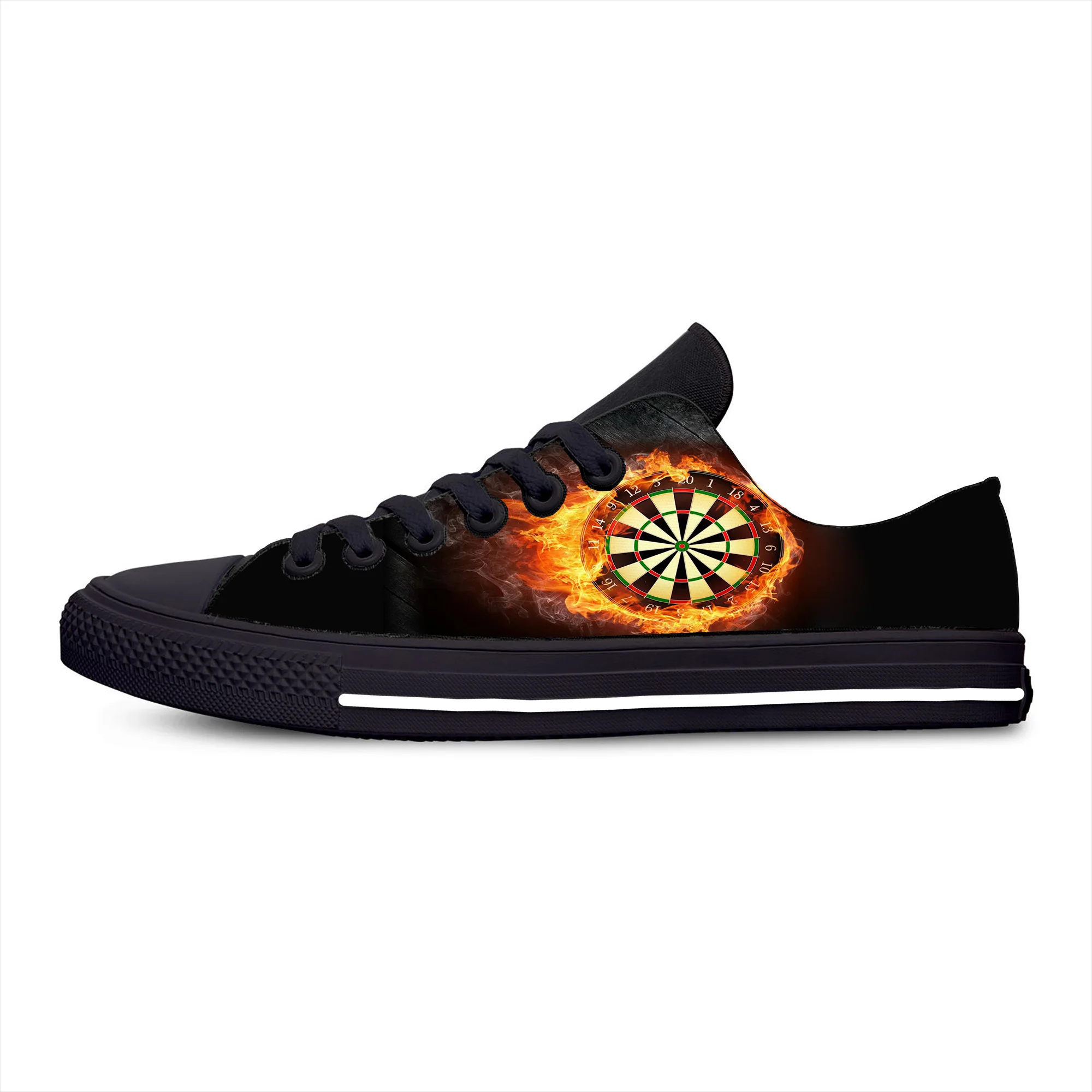 Dart Darts Board Throw Game Funny Fashion Novelty Casual Cloth Shoes Low Top Lightweight Breathable 3D Print Men women Sneakers