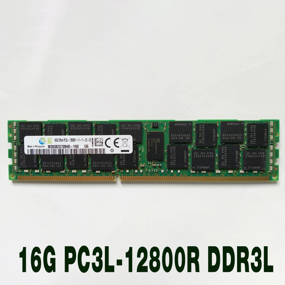 

1 pcs M393B2G70BH0-YK0 For Samsung RAM 16GB 1600 Server Memory Fast Ship High Quality 16G 2RX4 PC3L-12800R DDR3L