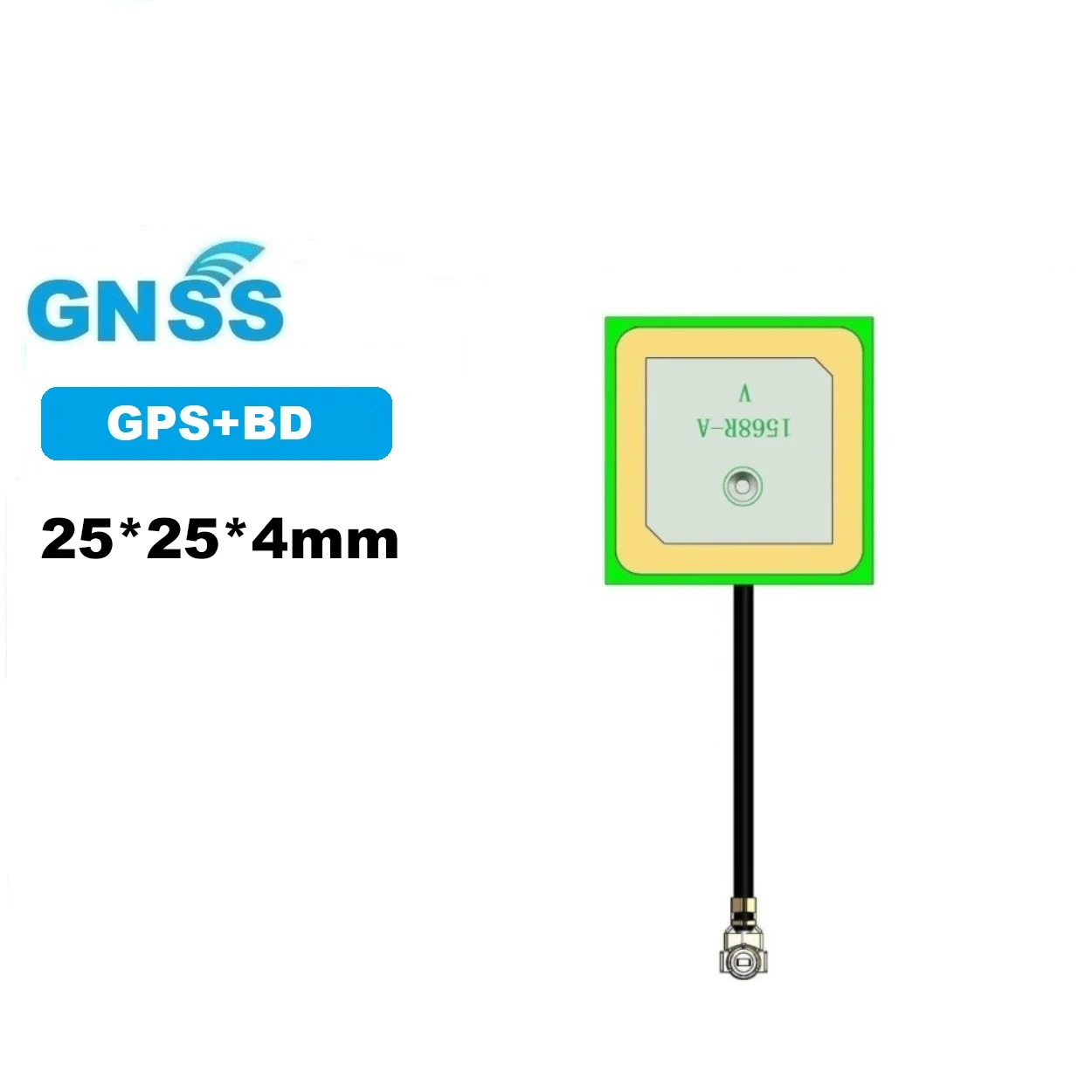 2Pcs GPS Glonass BD Antenna Build-in Ceramic Antenna GNSS Passive Antenna With IPEX UFL 10cm Cable 25*25*4 35*35*4