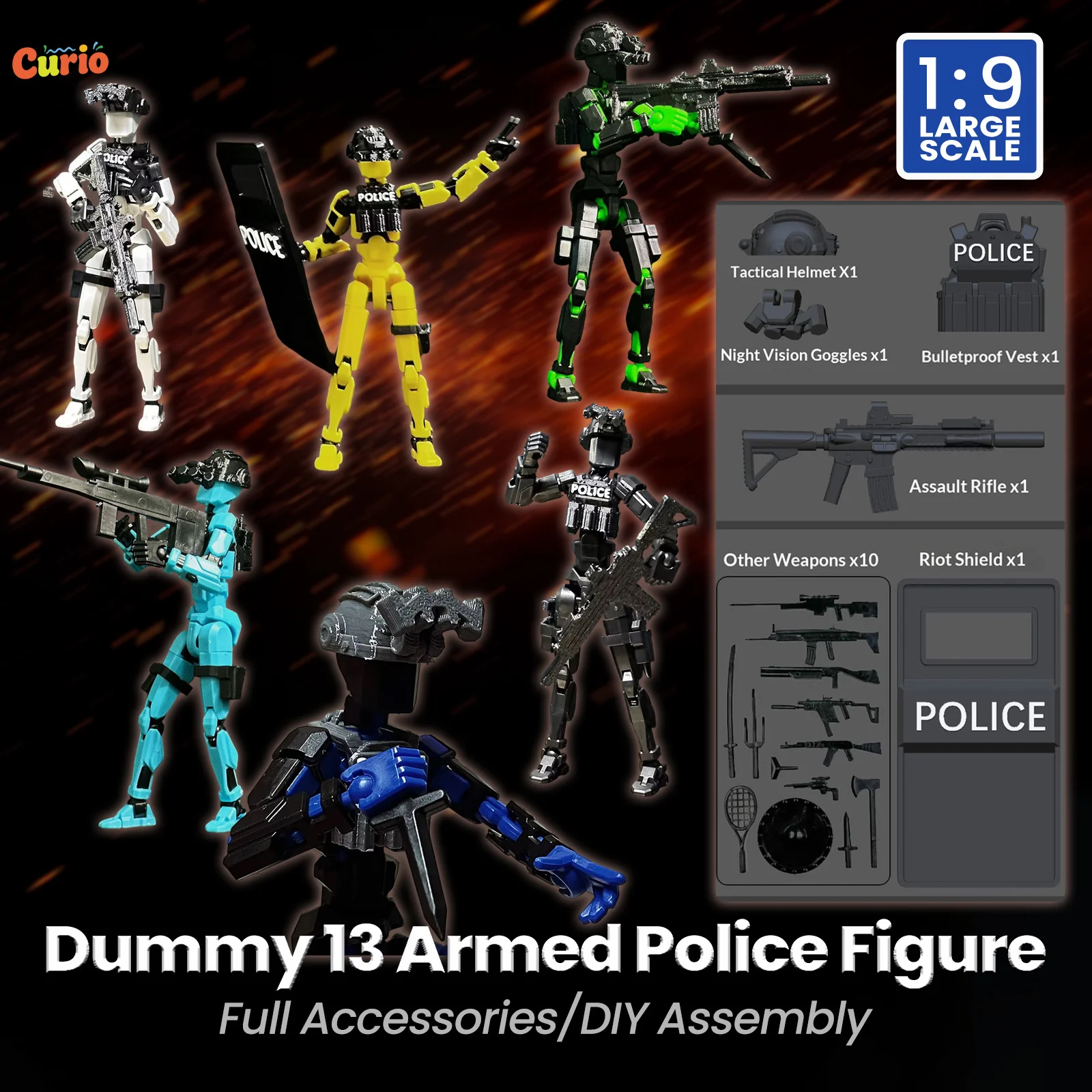 

3D Printed Tactical Soldier Action Figure MultiJoint Movable DIY Assembly Collectible Stress Relief for Hobbyist Tabletop Gamer