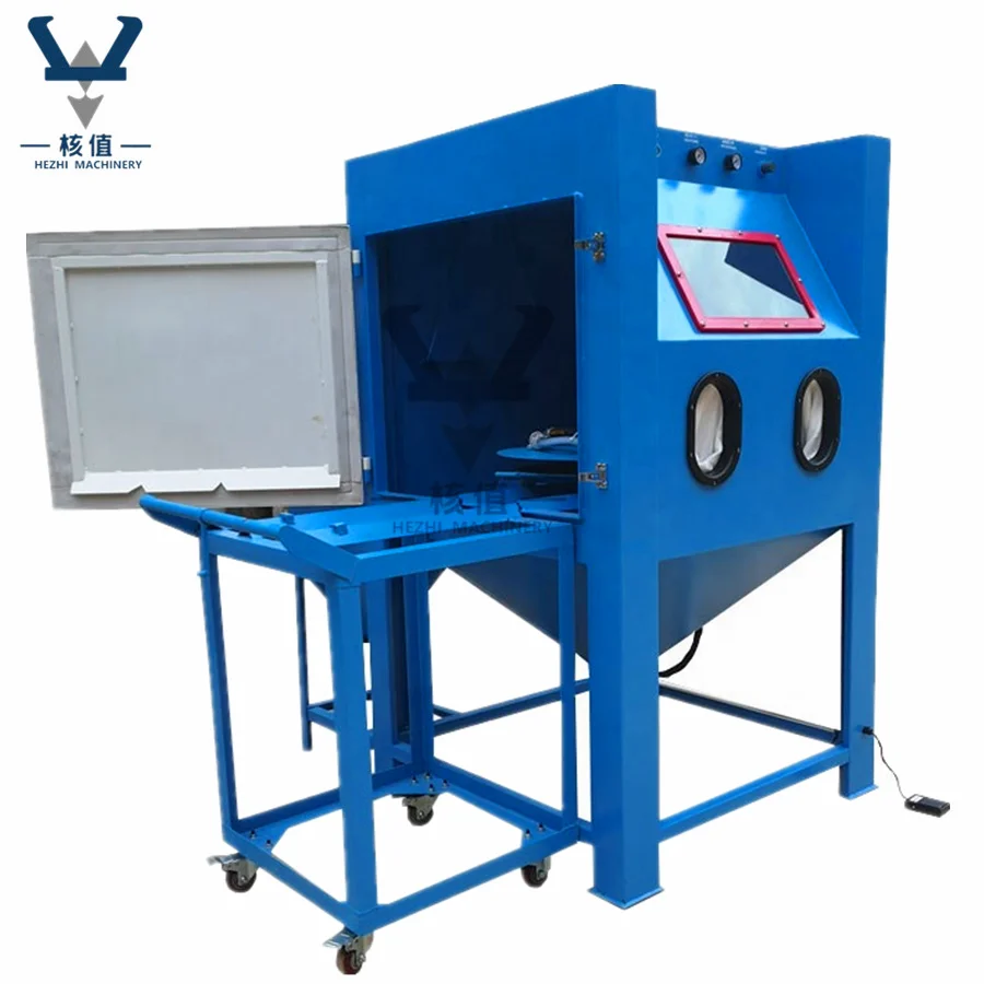 Small Cabinet Wet Type Sand Blasting Machine Manual Water Dustless Sand Blaster Cheapest