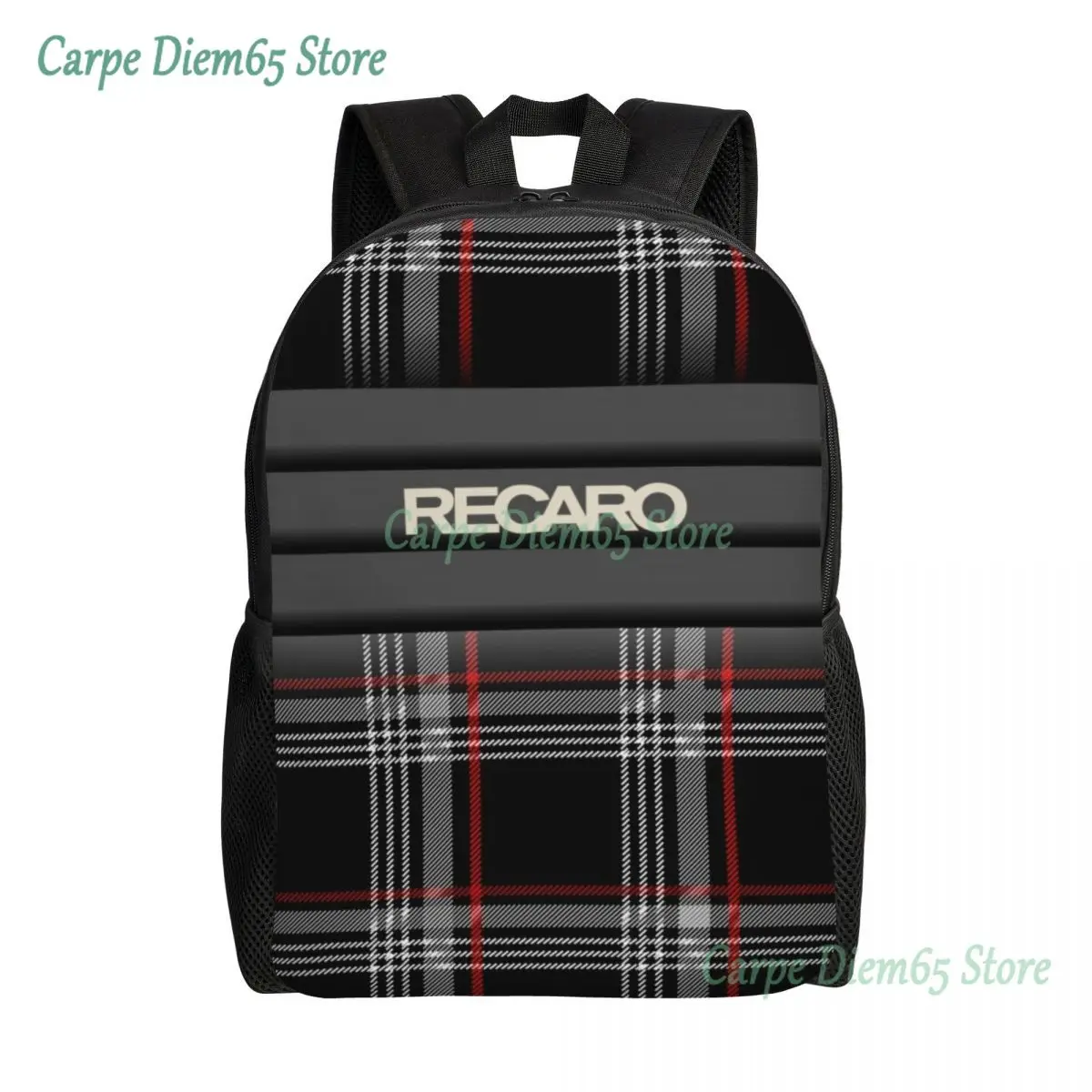 

Personalized Recaros Logo Backpacks Men Women Casual Bookbag for College School Bags