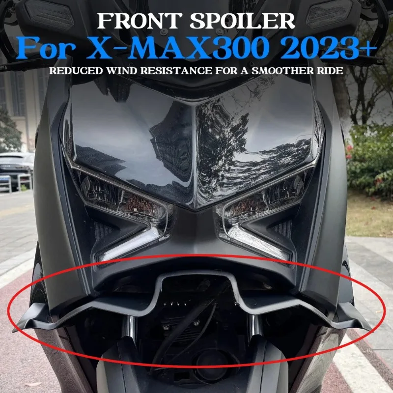 Aletas aerodinâmicas para spoiler dianteiro compatíveis com XMAX300 2023- para-lama dianteiro e extensão de cobertura de defletor frontal