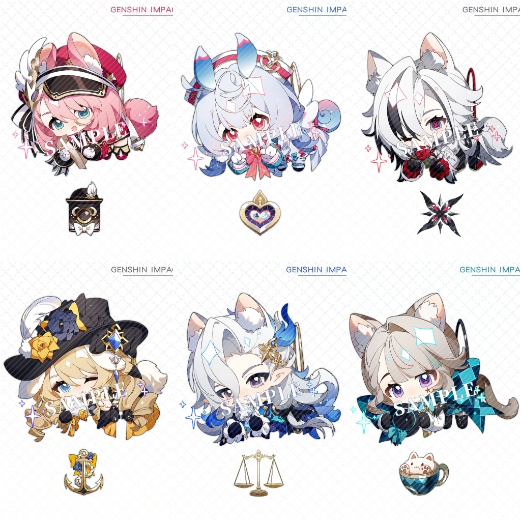 

Game Genshin Impact Focalors Neuvillette Lyney Wriothesley Arlecchino Cosplay COSTUME Acrylic Keychain Key Accessories Pendant