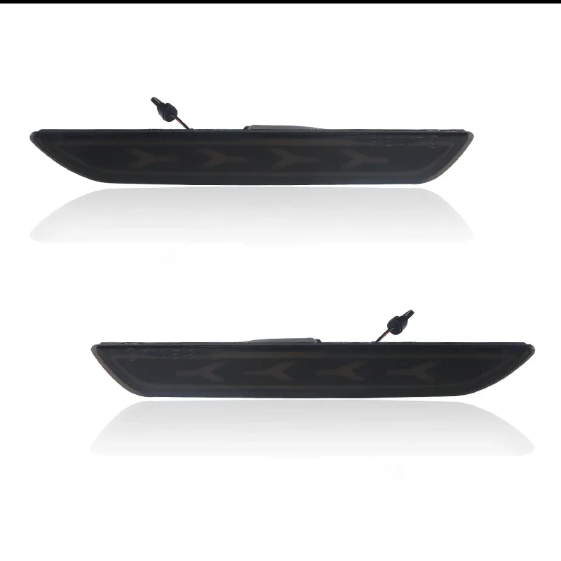 For 2010 2011 2012 2013 2014 2015 2016 2017 2018 2019 2020 2021 Ford Mustang Red LED 3D Fish Born Design Rear Side Marker Lights