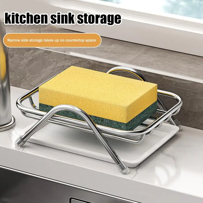 Non Slip Stainless Steel Soap Dish with Drainage Tray Rust-resistant for Wet Areas