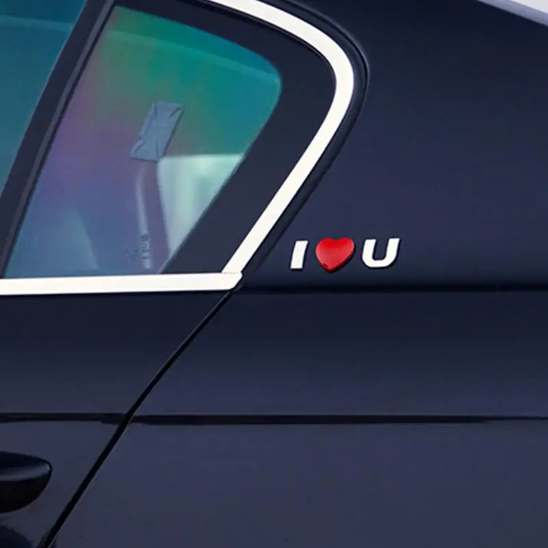 New 1Pc 3D Zinc Alloy Car Letter Stickers DIY Alphabet Emblem Numbers Chrome Labeling Car Sticker Digital Badge Accessories