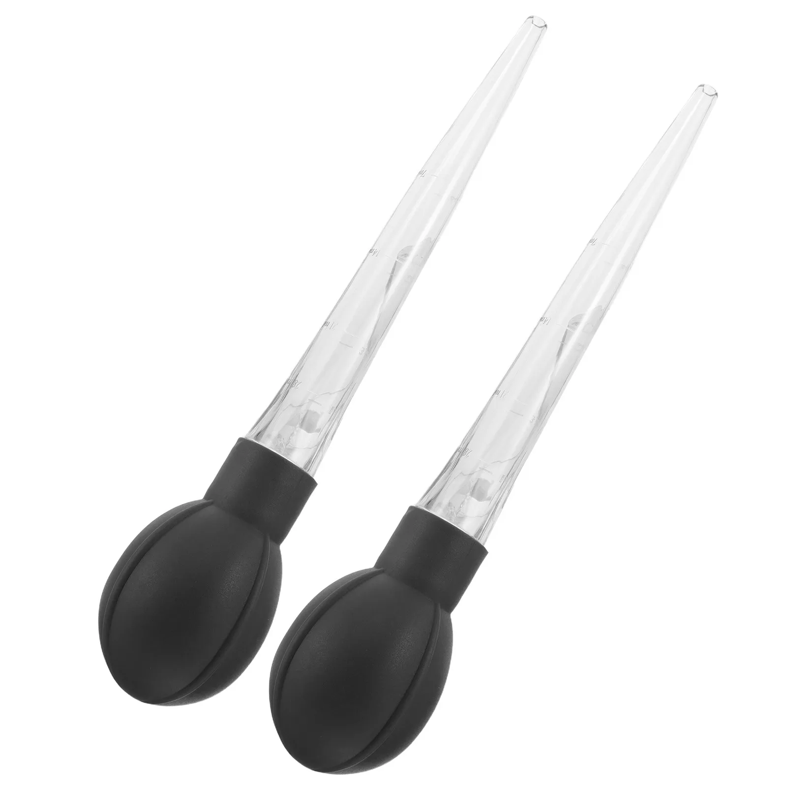 2 pipetas de plástico con escala para transferir líquidos y salsas, dispensador de aceite preciso para cocina, carne y repostería
