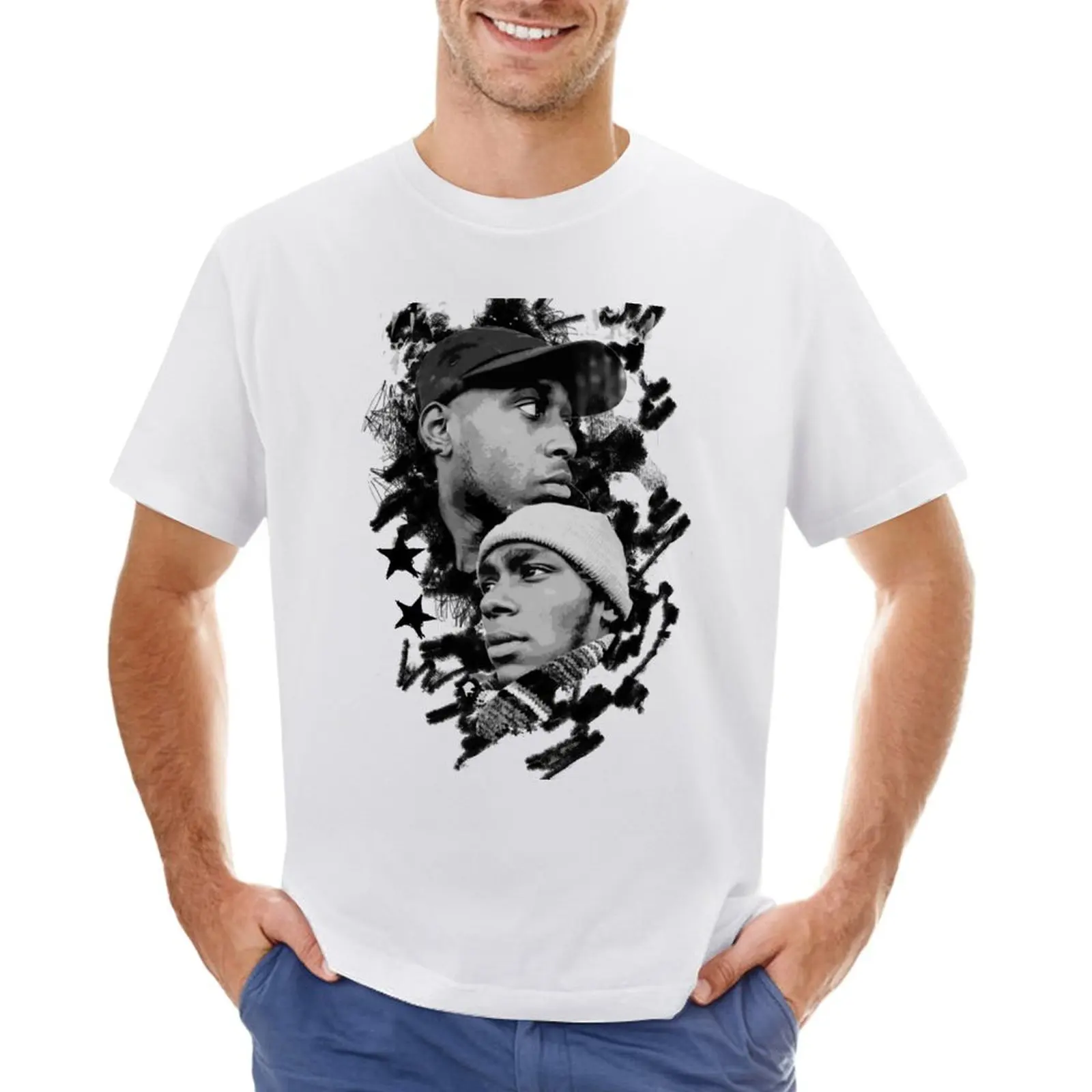 black star mos def print talib T-shirt shirts graphic tees tees quick drying boys whites mens champion t shirts