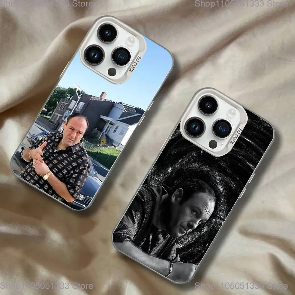 

The S-Sopranos TV Tony Soprano Phone Case For iPhone 16,15,14,13,12,11Pro,XS,Max,Plus,Mini,SE White Candy Matte Shockproof Cover
