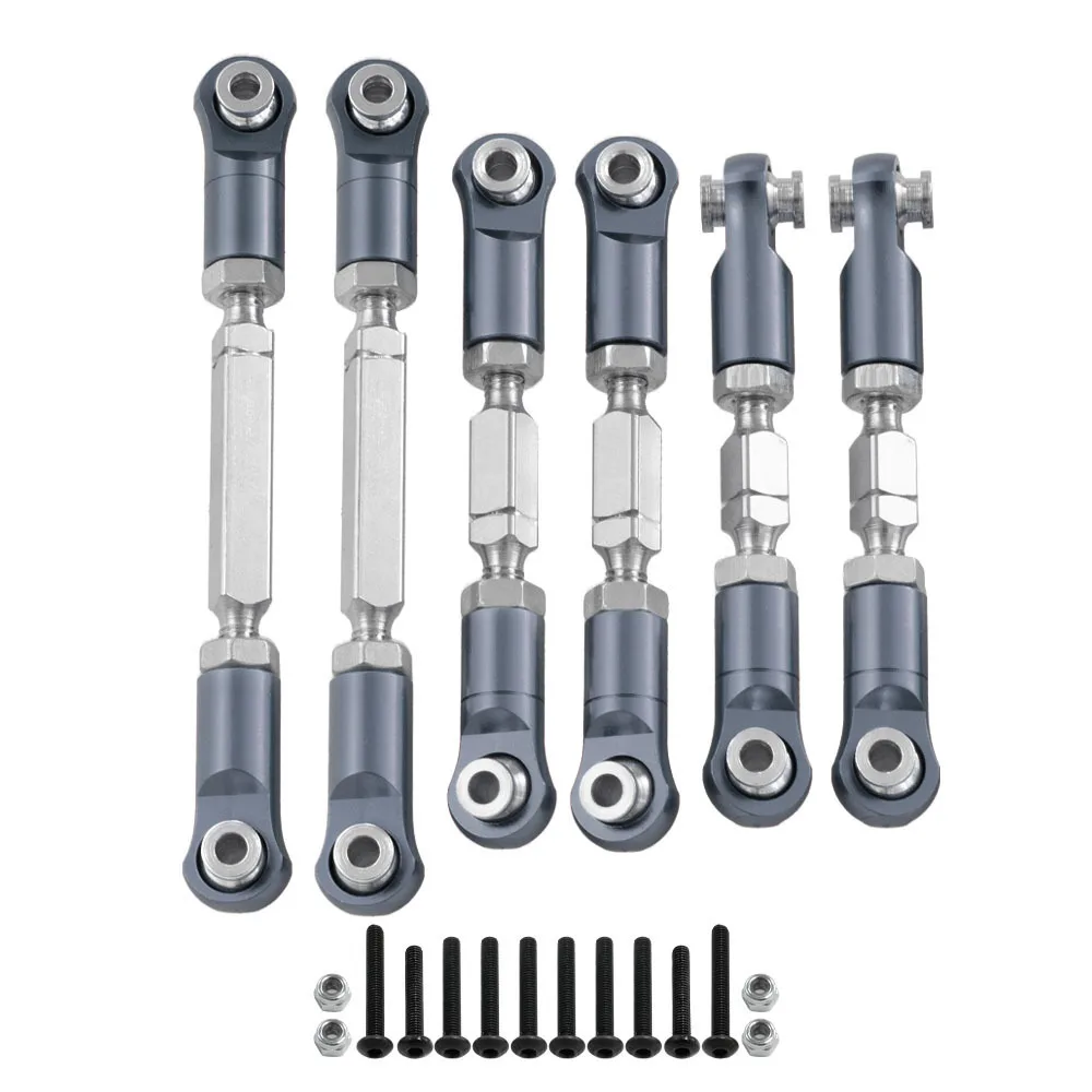 Aluminum Alloy Steering Link Rod Set for ARRMA 1/8 MOJAVE 4X4 4S BLX DESERT TRUCK RTR Accessories Upgrade Parts Rc Crawler Car