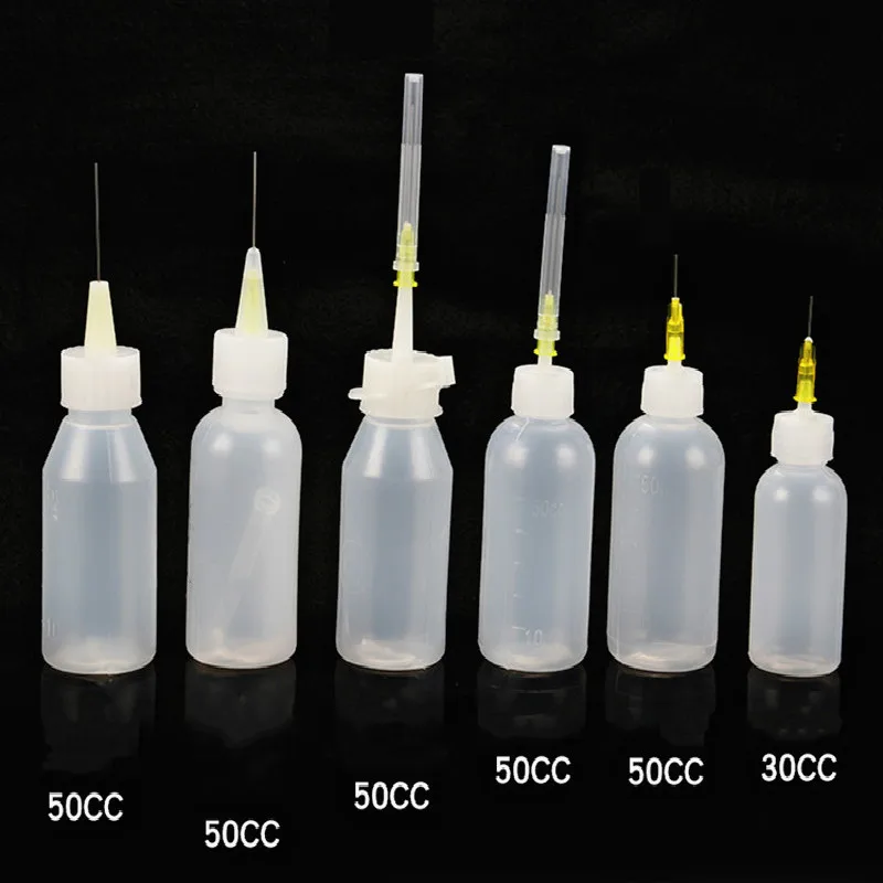 50ml Flux Bottle Empty Hand Soldering Liquid Plastic Rosin Alcohol for Dispenser Solder Paste Needles Welding Repair Bottle Part