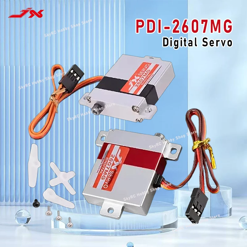 

JX Servo PDI-2607MG 7,2 кг 0,13 сек Цифровой сервопривод - цельнометаллический корпус, двойной шарикоподшипник, аксессуар для радиоуправляемого планера