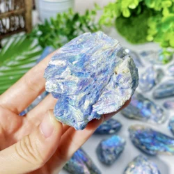 1PC High Quality Aura Blue Kyanite Raw Stone Natural Crystal Raw Stone,Gemstone Jewelry,Glitter, Healing crystal, Birthday gift