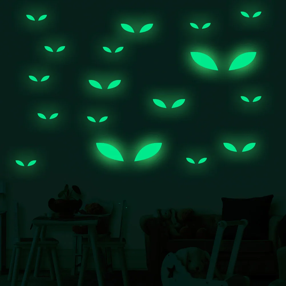 

Glow In Eye Luminous Vinyl Wall Decals Halloween Festival Stickers Room Decor Night Light Luminous Sticker Stickers