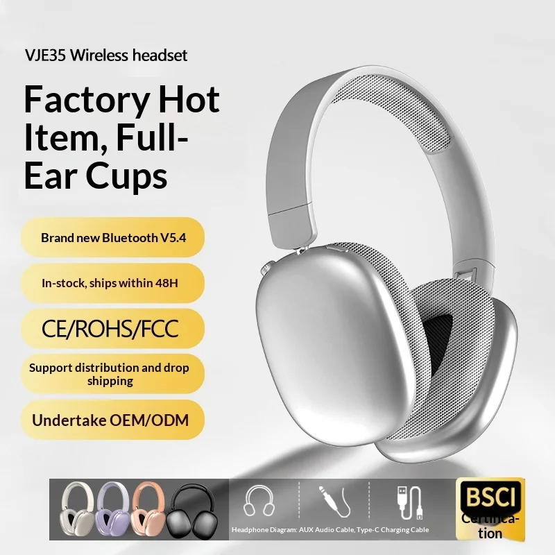 

Новые беспроводные Bluetooth-наушники Fmouse Over Ear с длительным временем автономной работы, Hi-Fi звуком, поддержкой TF-карт, регулируемой регуляторной ручкой и дышащими амбушюрами