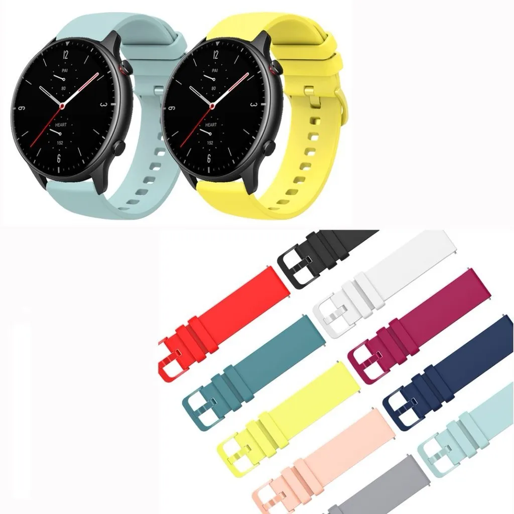 

Strap For Huami Amazfit PACE/Stratos 2 2S 3/GTR 2 4/GTR 2e/GTR3 PRO/GTR 47mm/Bip5 Unity/Balance Soft Silicone Sports Bracelet