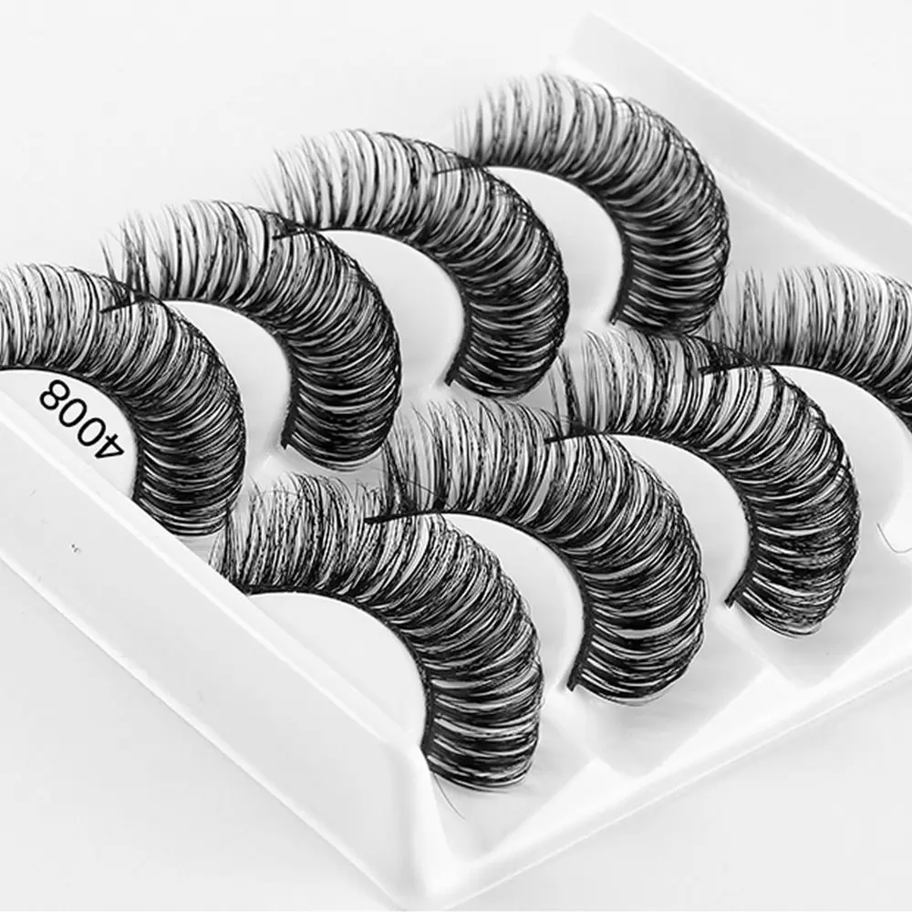 4 paar oogmake-up pluizig eruit ziet wimperverlenging D Curl nepwimpers Russische stripwimpers Valse wimpers