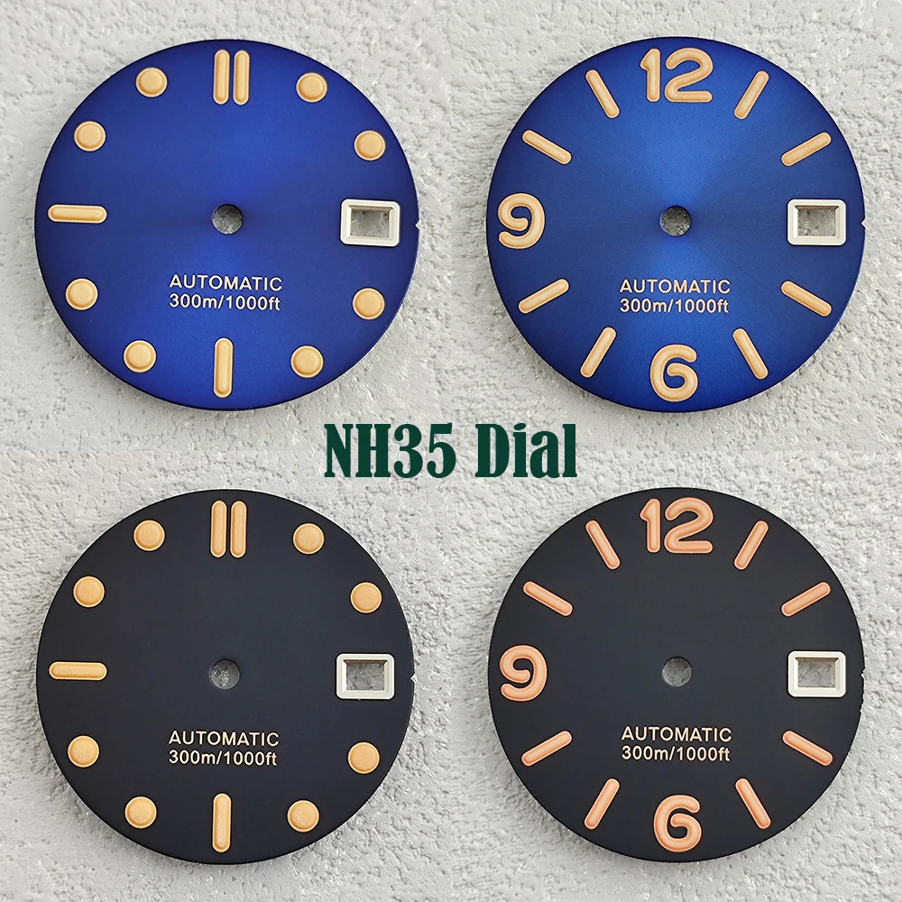 Quadrante NH35 da 28,5 mm Quadrante luminoso super verde per movimento NH35/NH36 Quadranti modificati Orologi di ricambio Accessori