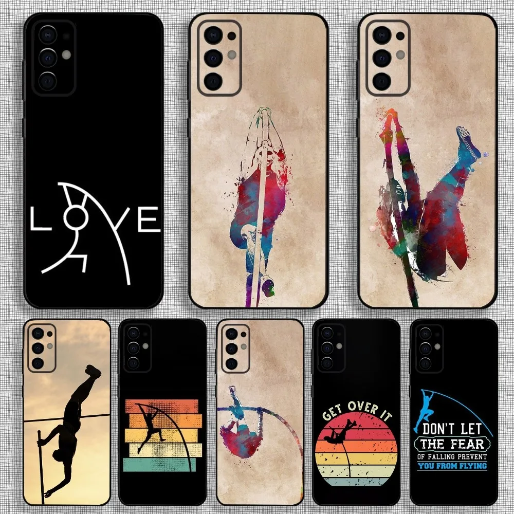 Pole Vault Sport Phone Case For Samsung S24,S21,S22,S23,S30,Ultra,S20,Plus,Fe,Lite,Note,10,9,5G Black Soft Cover