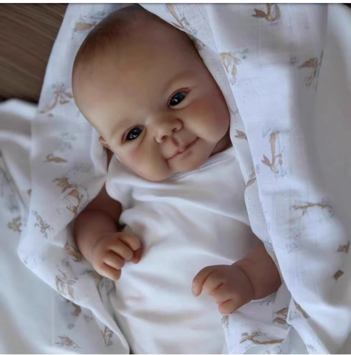 Muñeca bebé Reborn de práctica para primera mamá de 19 pulgadas, vinilo seguro FDA, ojos abiertos interactivos, cuerpo suave, Kit de inicio para el cuidado del recién nacido