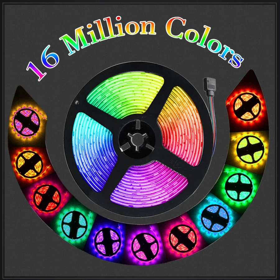 5M Bluetooth 5V USB LED Strip Light with IR 23 Key Remote Control TV Backlight Bar Game Room Party Decor Ribbon Diode Tape