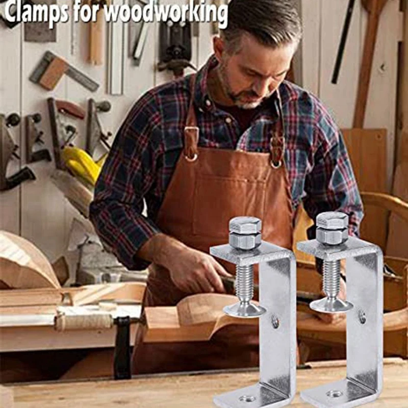 مشبك معدني شديد التحمل ، مشبك أعمال نجارة بفتحات فك واسعة ، شبك عمل خشبي ، صوفي ، 4