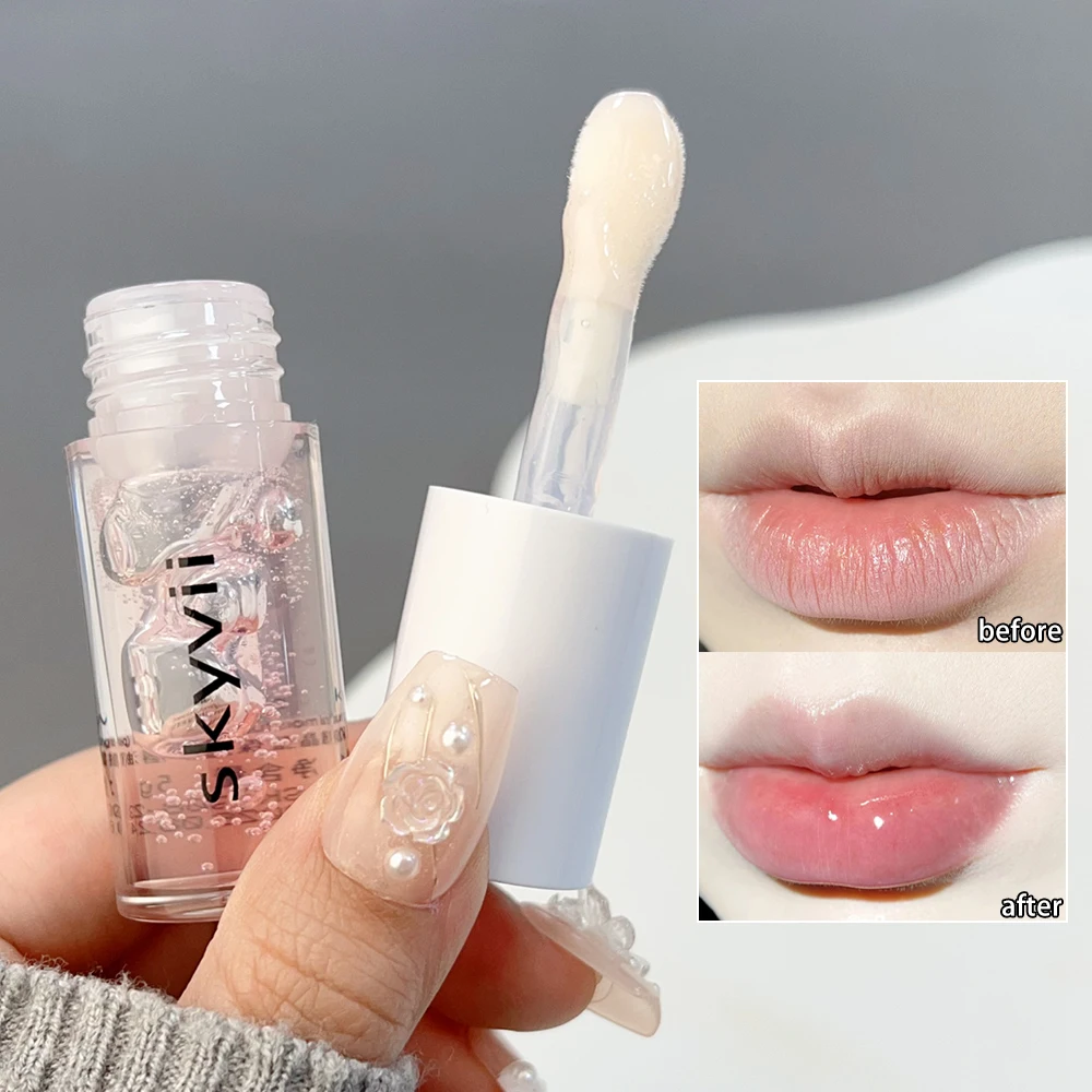 Fruchtiges Kristall gelee Lippen öl nicht klebrig lang anhaltende Reparatur Primer flüssige Lippenstift Pflege feuchtigkeit spendend reduzieren Lippen einlagen Make-up