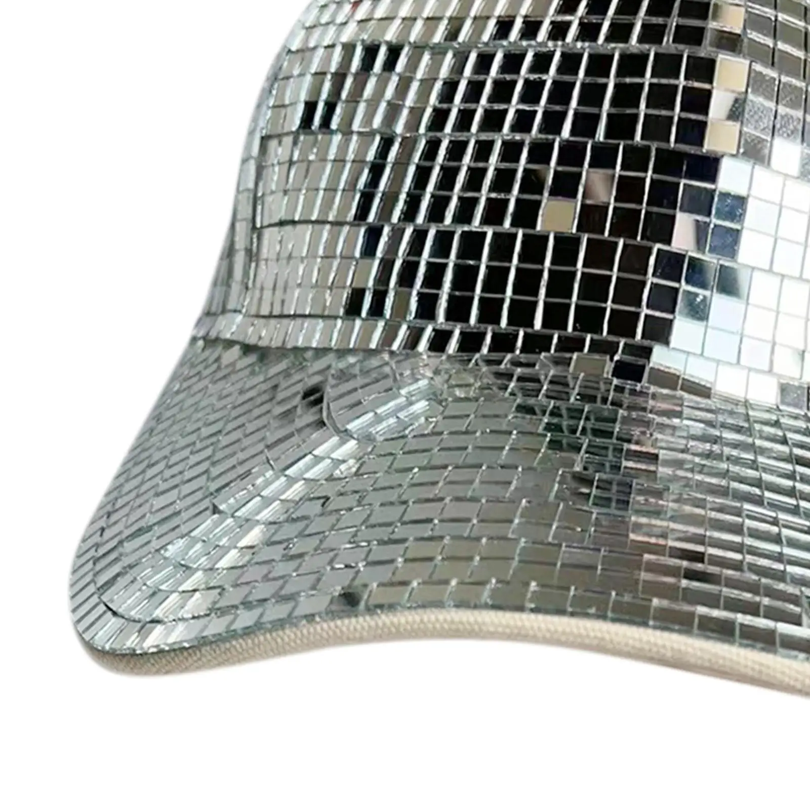 

Disco Ball Mirror Hat Fashion Dance Hat Glittered Sequin Disco Mirror Hat for